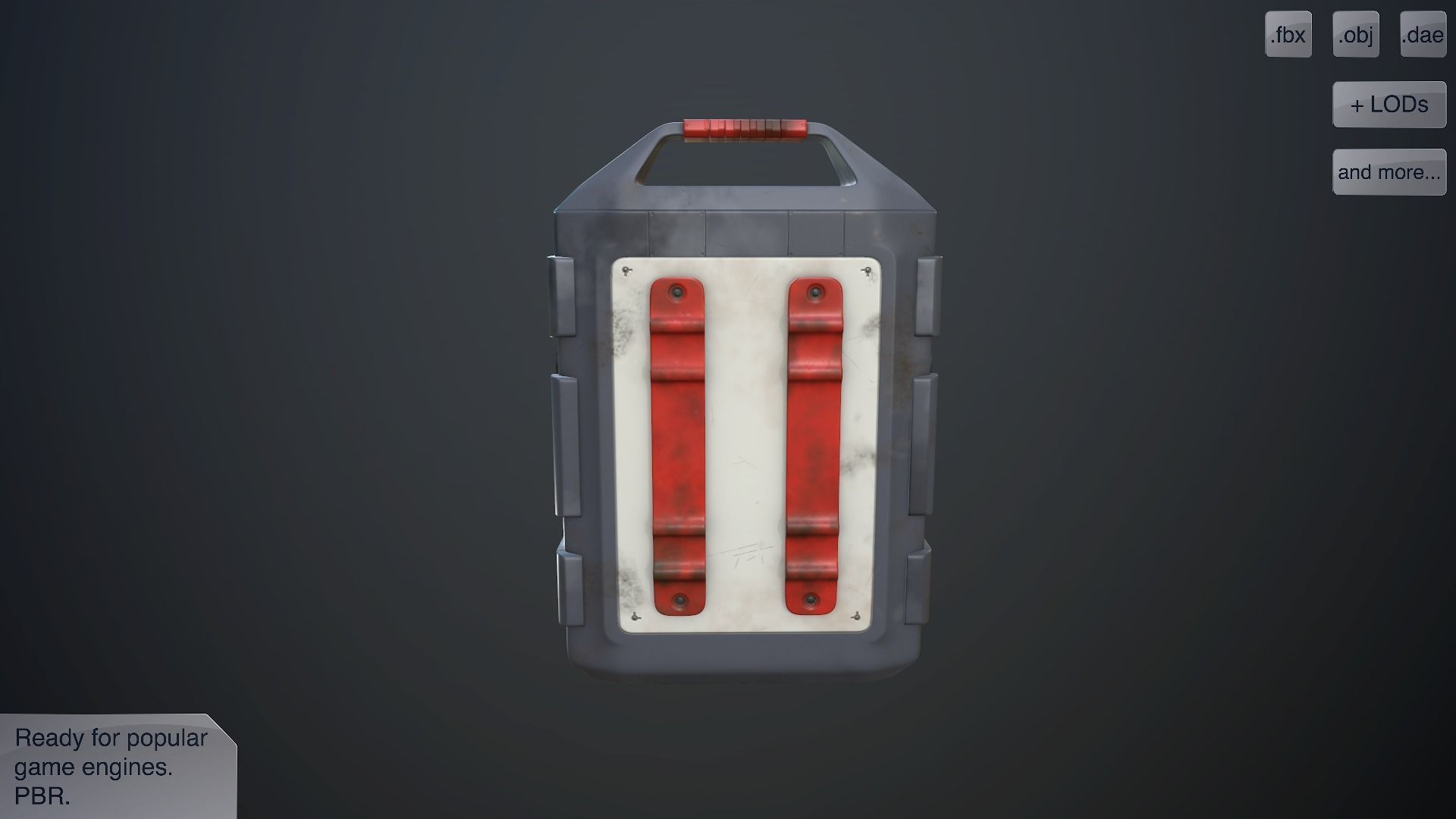 Sci-fi medkit Low-poly 3D model_8