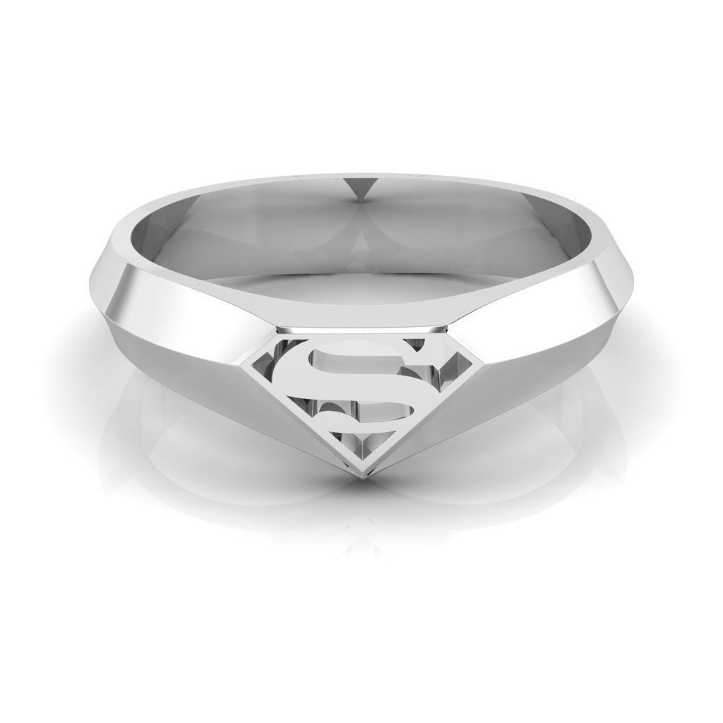 Superman Signet Ring 3D print model_5