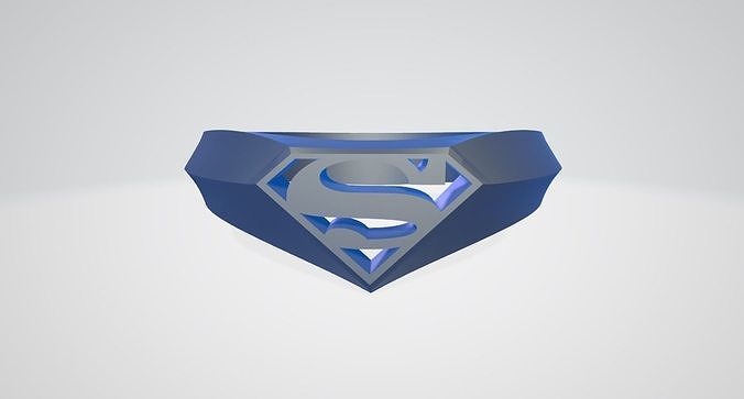 Superman Signet Ring 3D print model