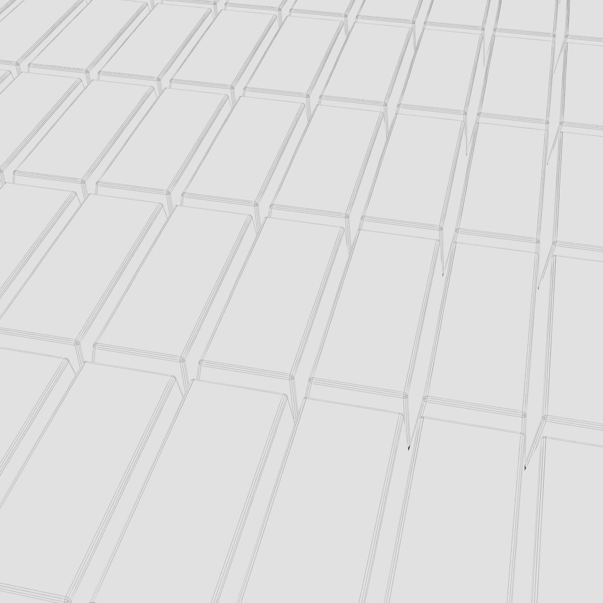 gold bar low polygon model 3D model_10