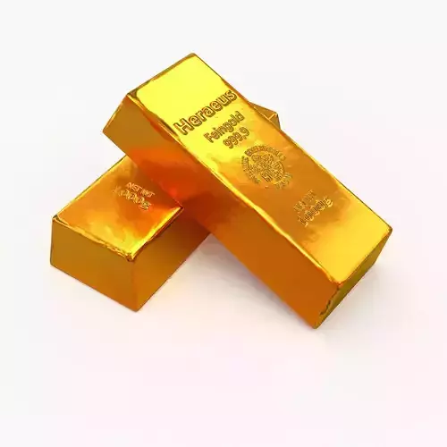 gold bar low polygon model