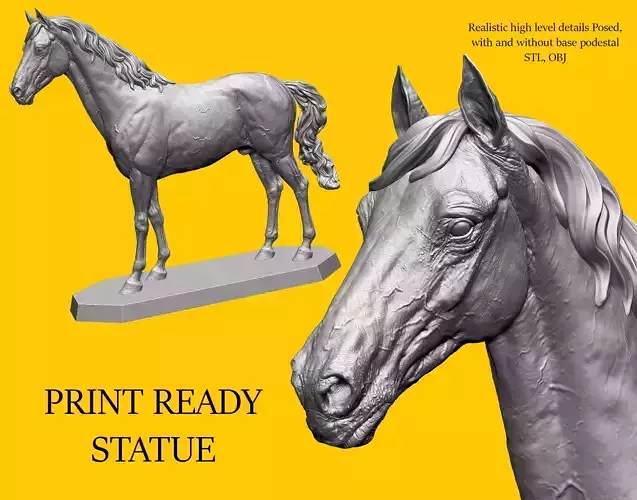 Horse print ready model 3D print model