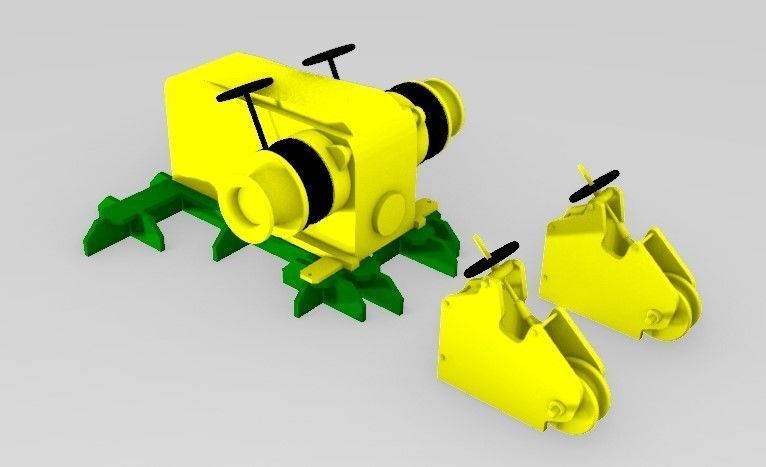 Tug Anchor winch 3D print model_1