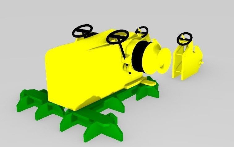 Tug Anchor winch 3D print model_3