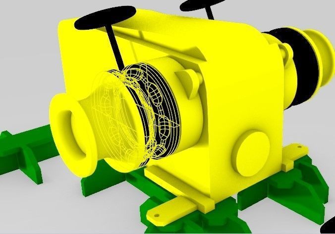 Tug Anchor winch 3D print model_4
