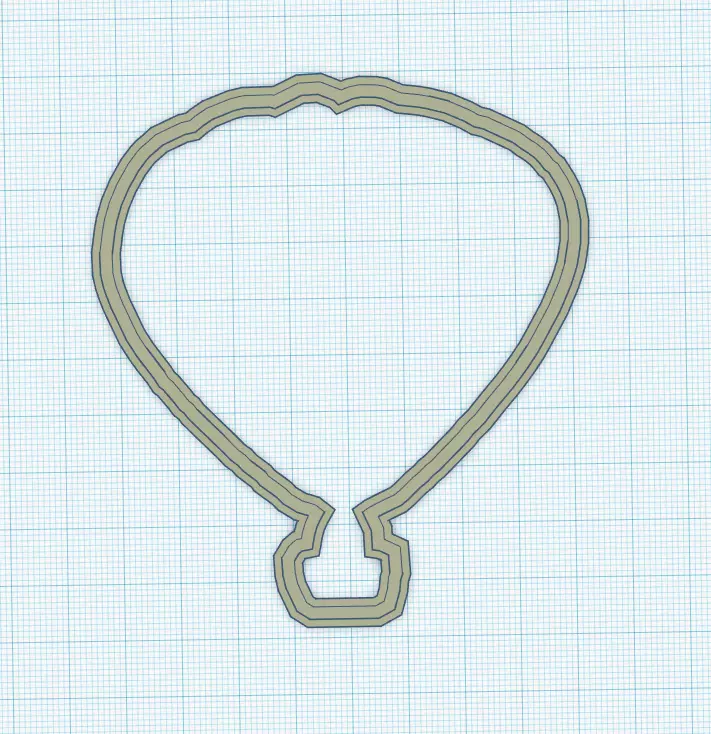 Hot Air Balloon Cookie Cutter 3D print model_0