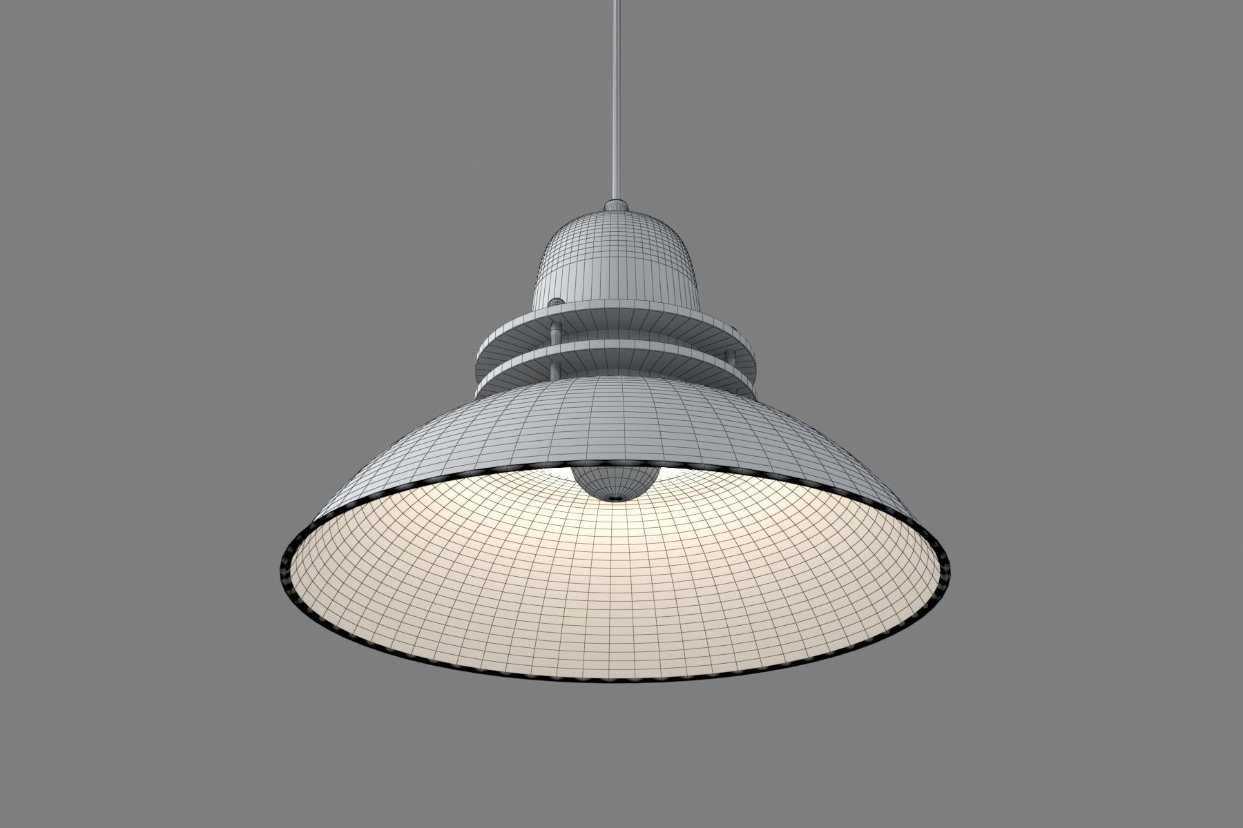 Anthracite Pendant Lamp With Mesh 3D model_8
