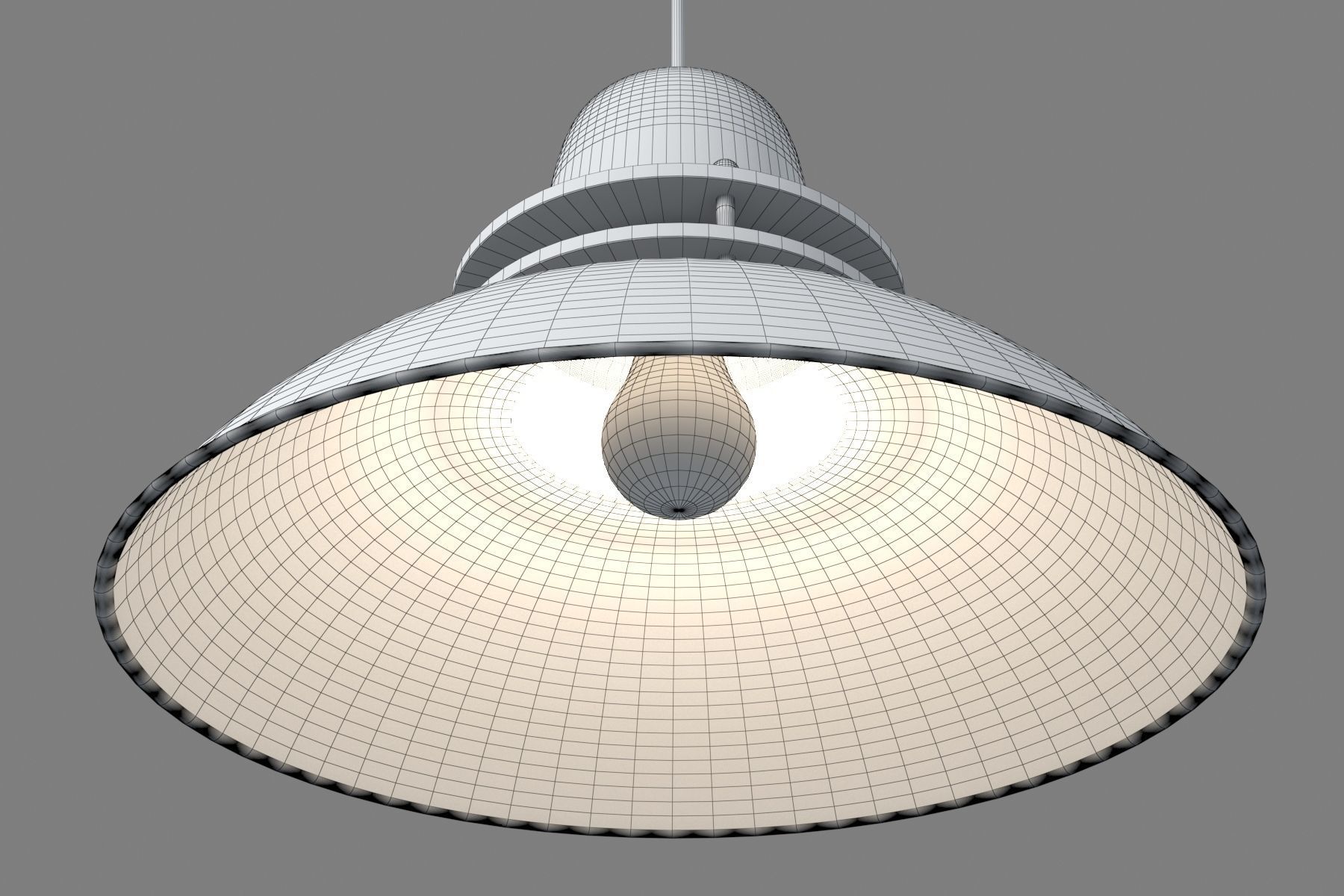 Anthracite Pendant Lamp With Mesh 3D model_11
