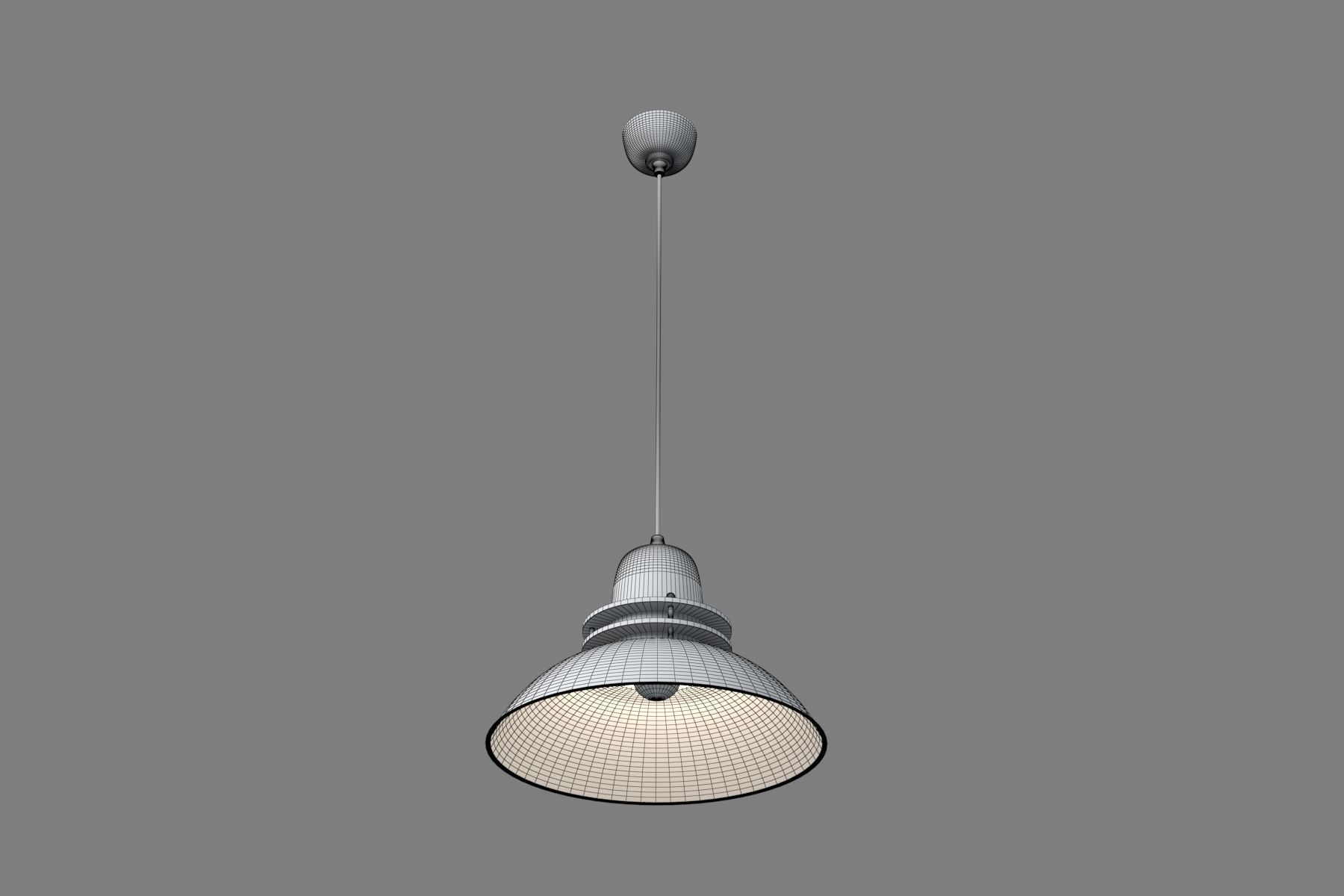 Anthracite Pendant Lamp With Mesh 3D model_10