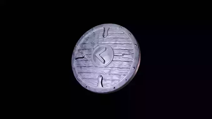 Scandinavian shield with rune Kaunaz 3D print model