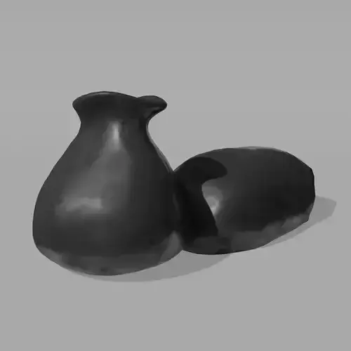 Trash Garbage bags Free low-poly 3D model