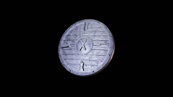 Scandinavian shield with rune Gebo 3D print model