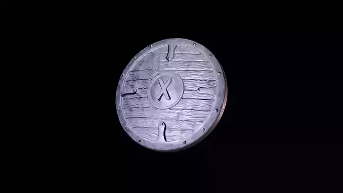 Scandinavian shield with rune Gebo 3D print model