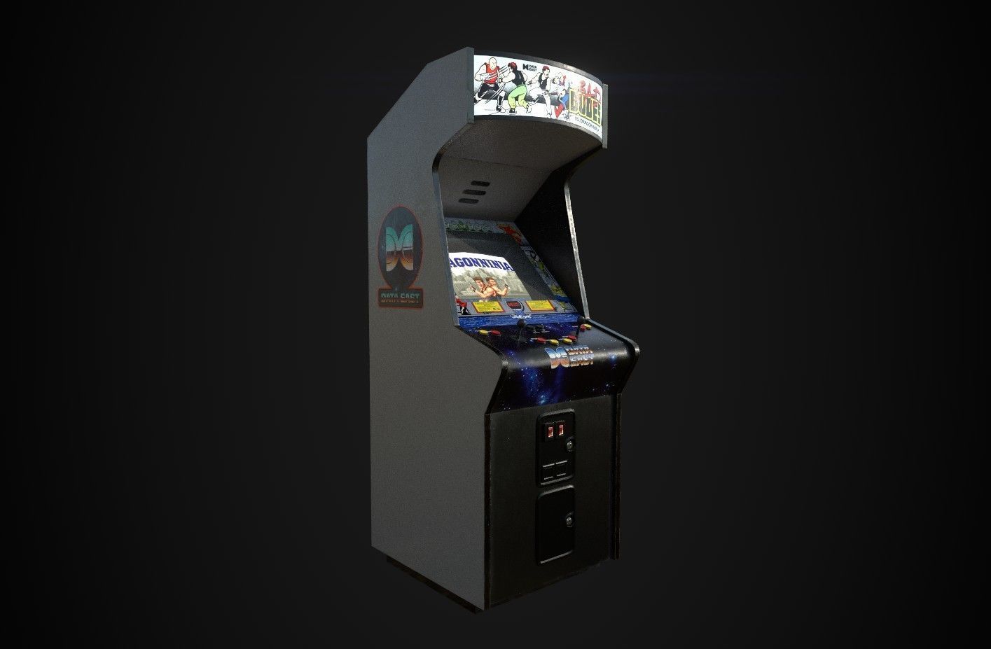 Bad Dudes vs Dragon Ninja Arcade Machine Low-poly 3D model_3