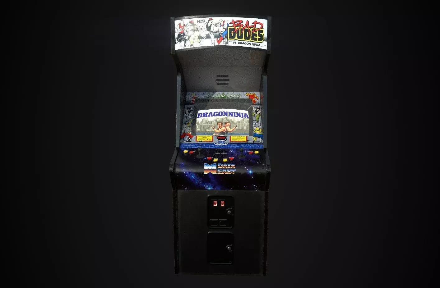 Bad Dudes vs Dragon Ninja Arcade Machine Low-poly 3D model_0