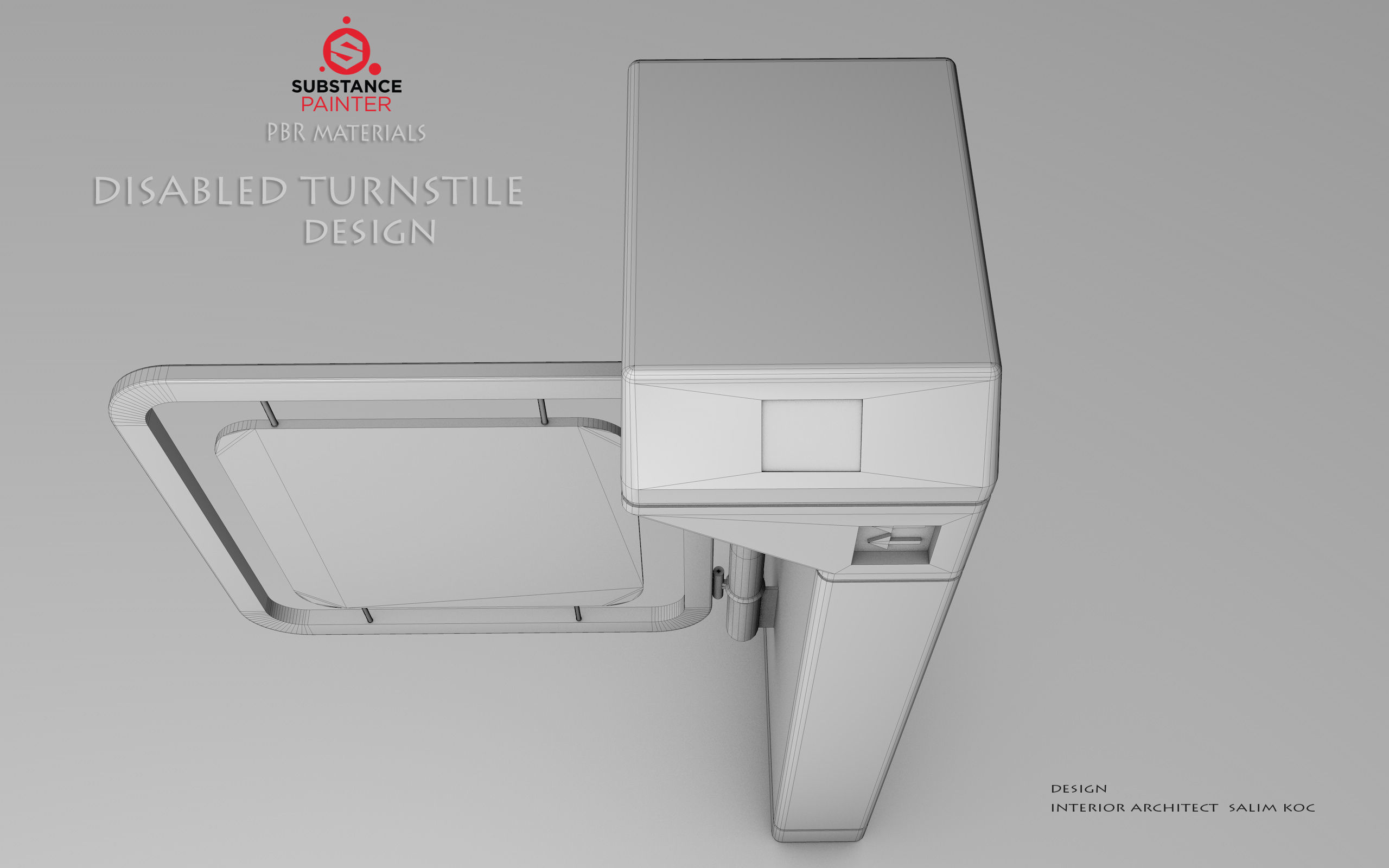 DISABLED  Turnstile 3D model  Low-poly 3D model_11