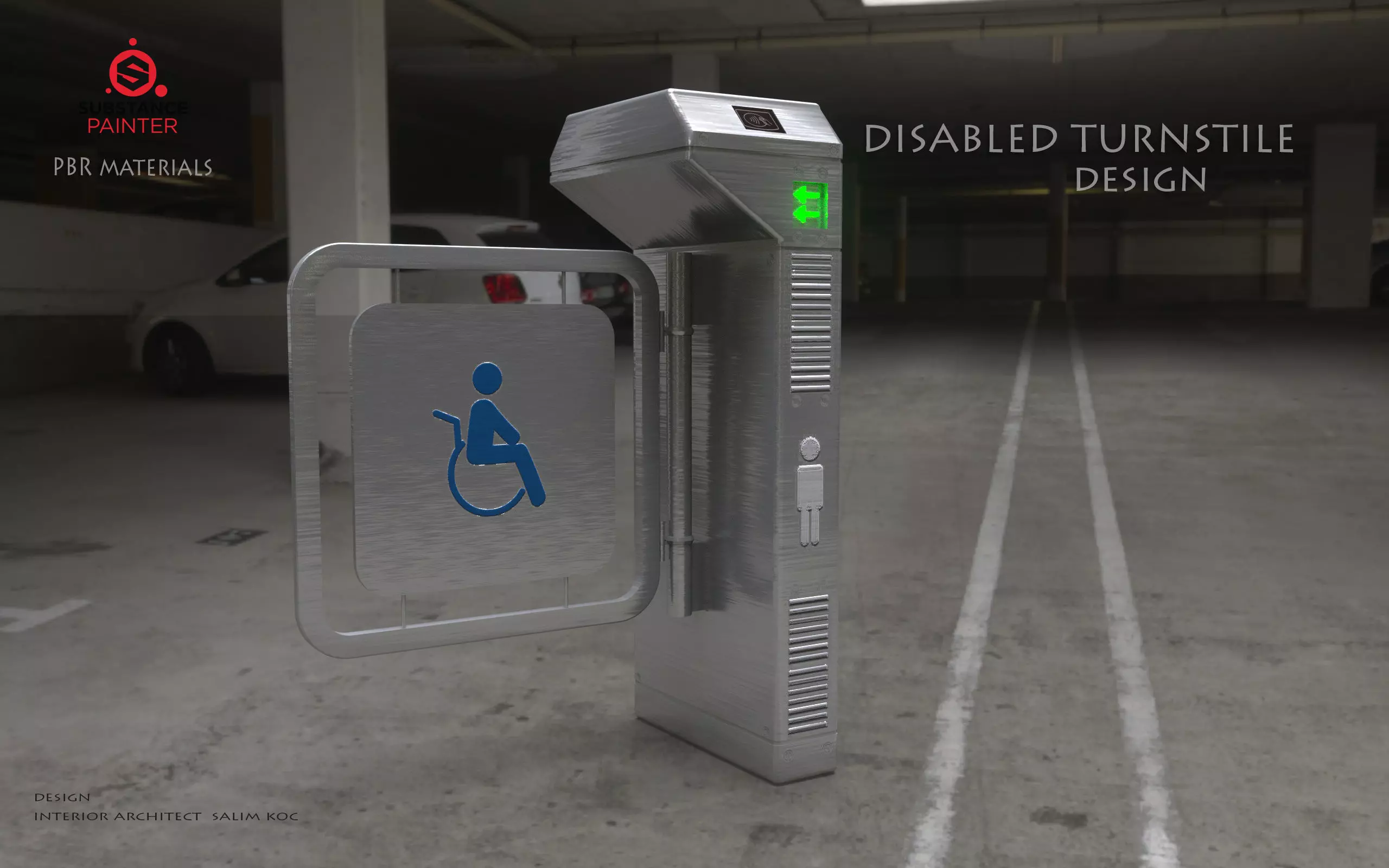 DISABLED  Turnstile 3D model  Low-poly 3D model_0