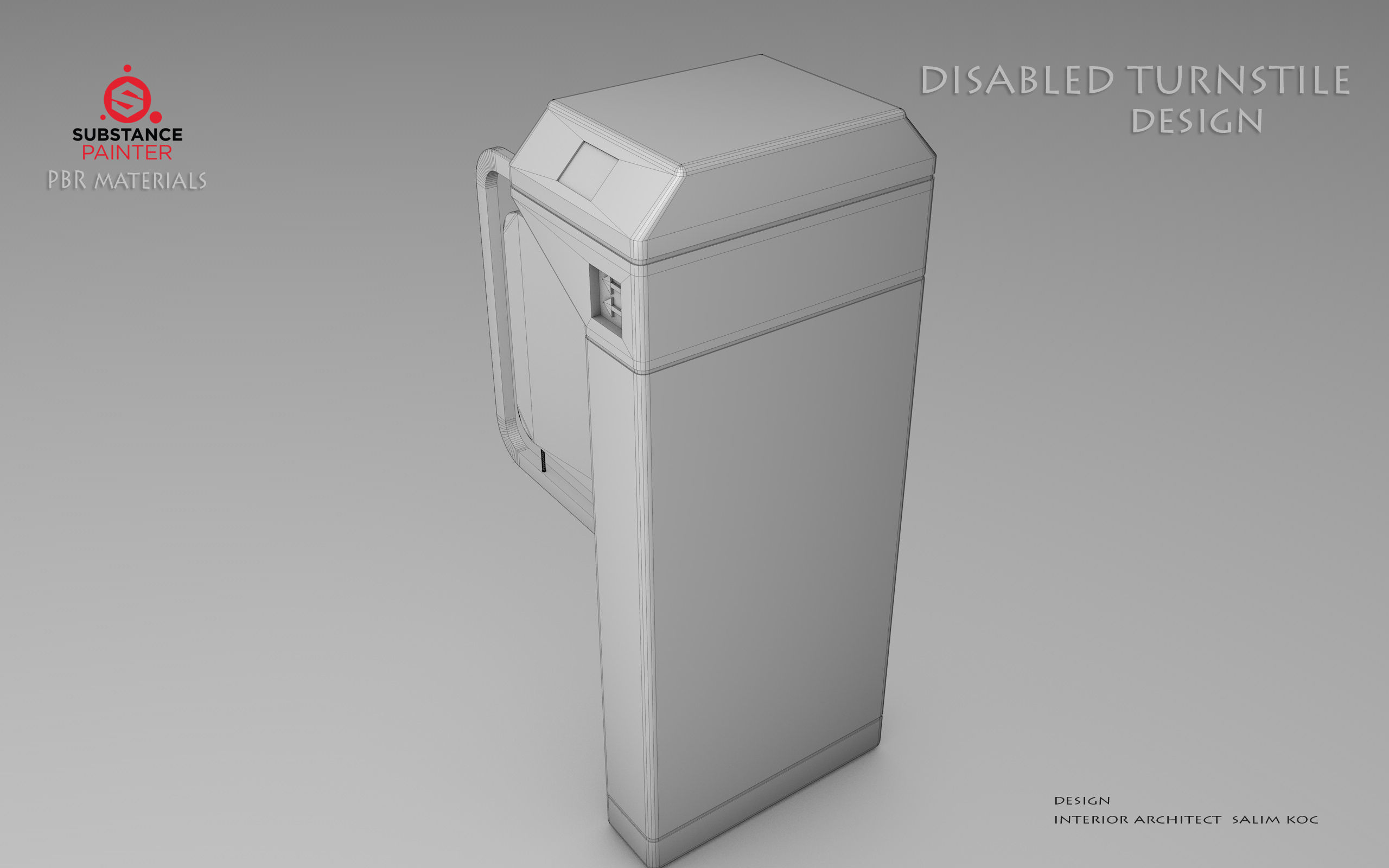DISABLED  Turnstile 3D model  Low-poly 3D model_10