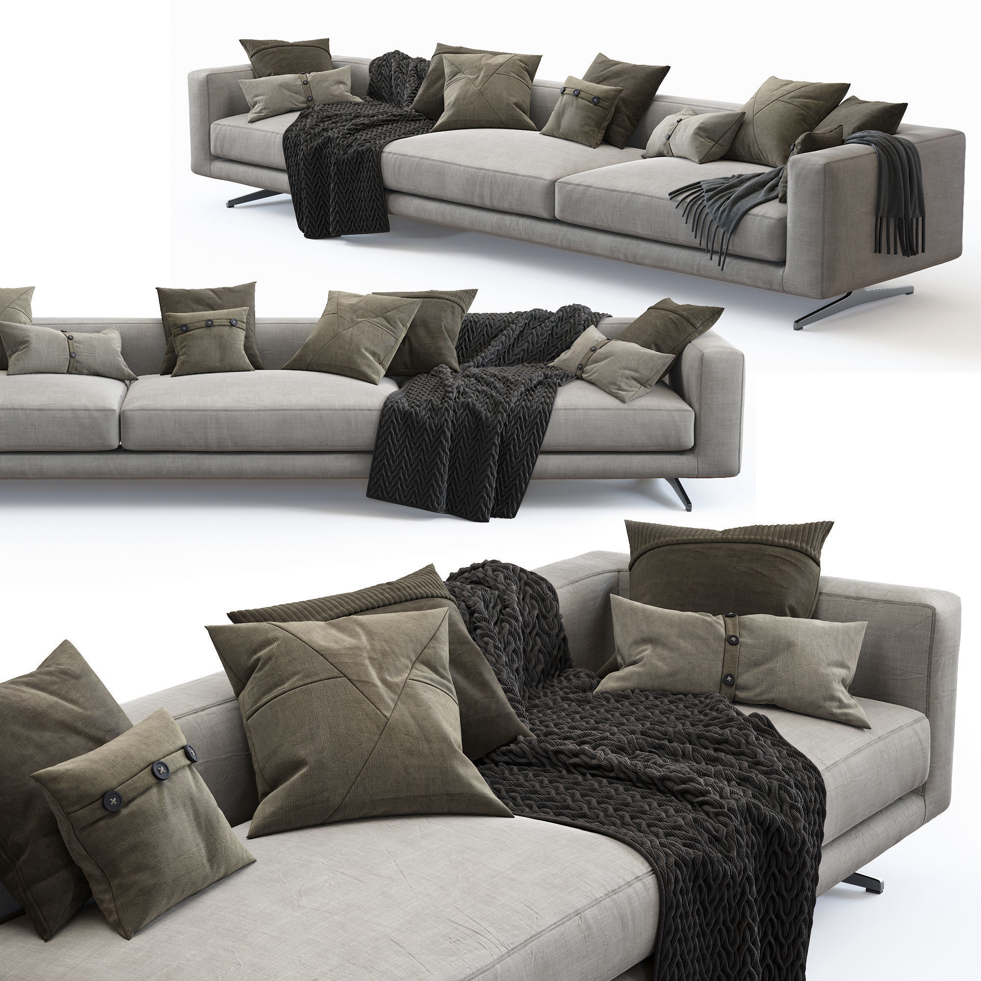 Flexform Sofa Campiello 3D model_2