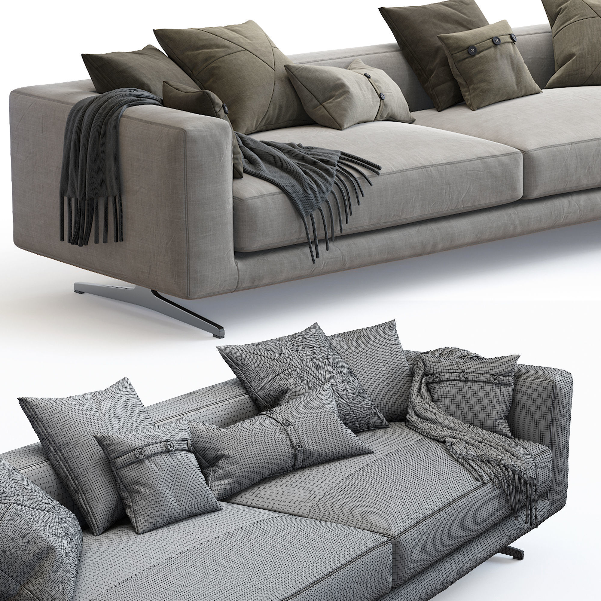 Flexform Sofa Campiello 3D model_3