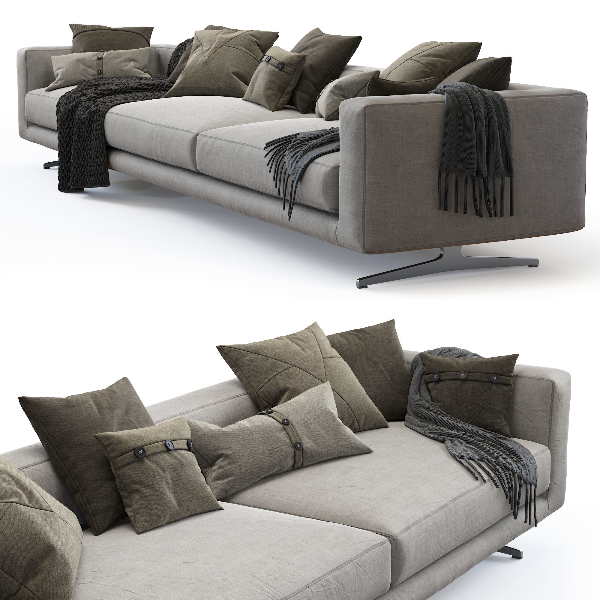 Flexform Sofa Campiello 3D model_1