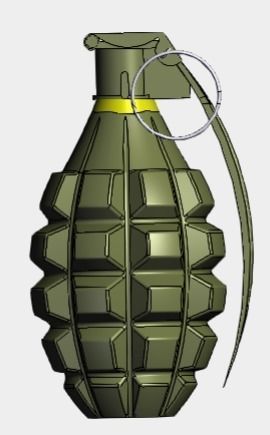 Fragment Grenade 3D model_1