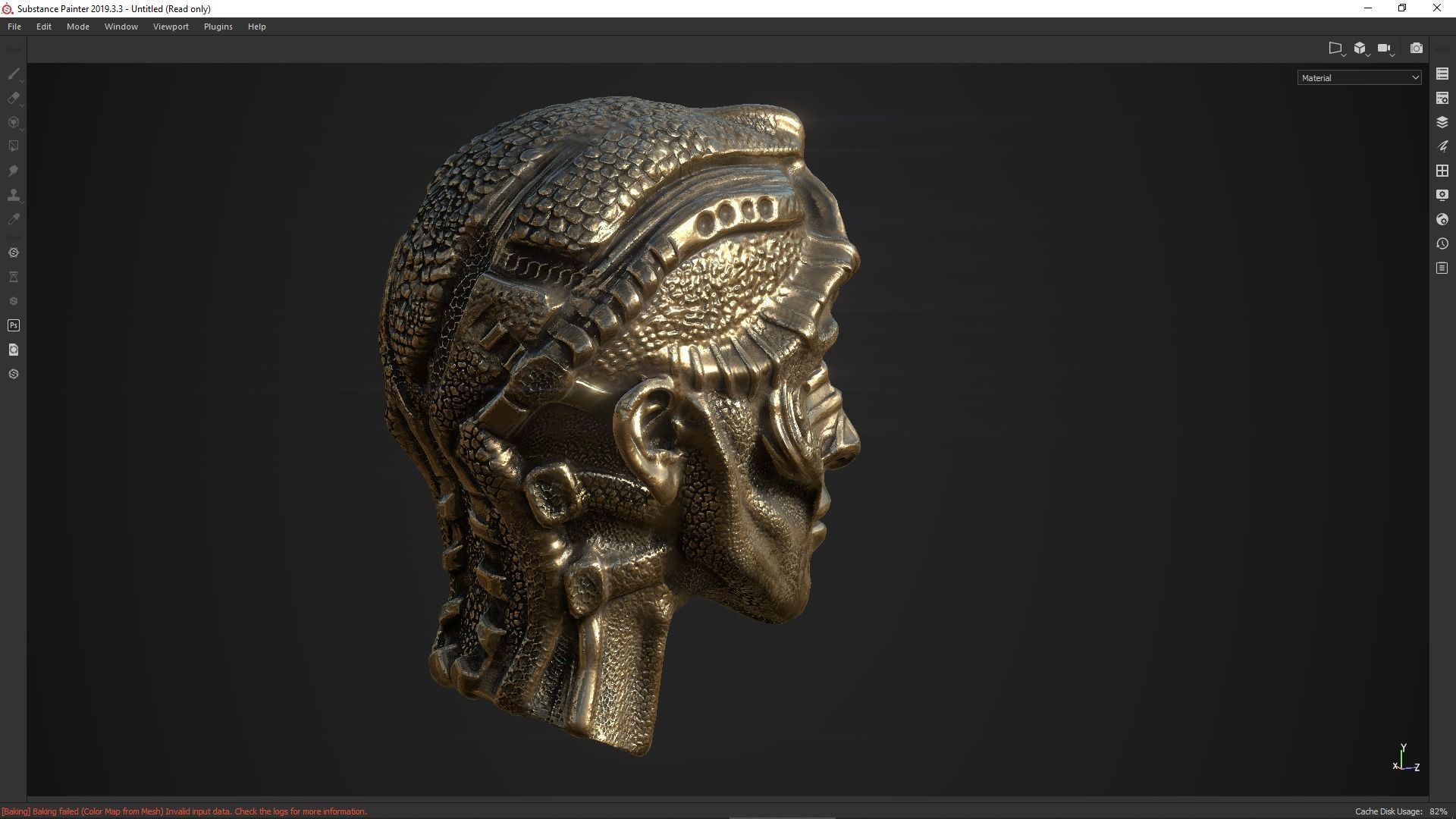 character head desing concept low poy PBR material Low-poly 3D model_12