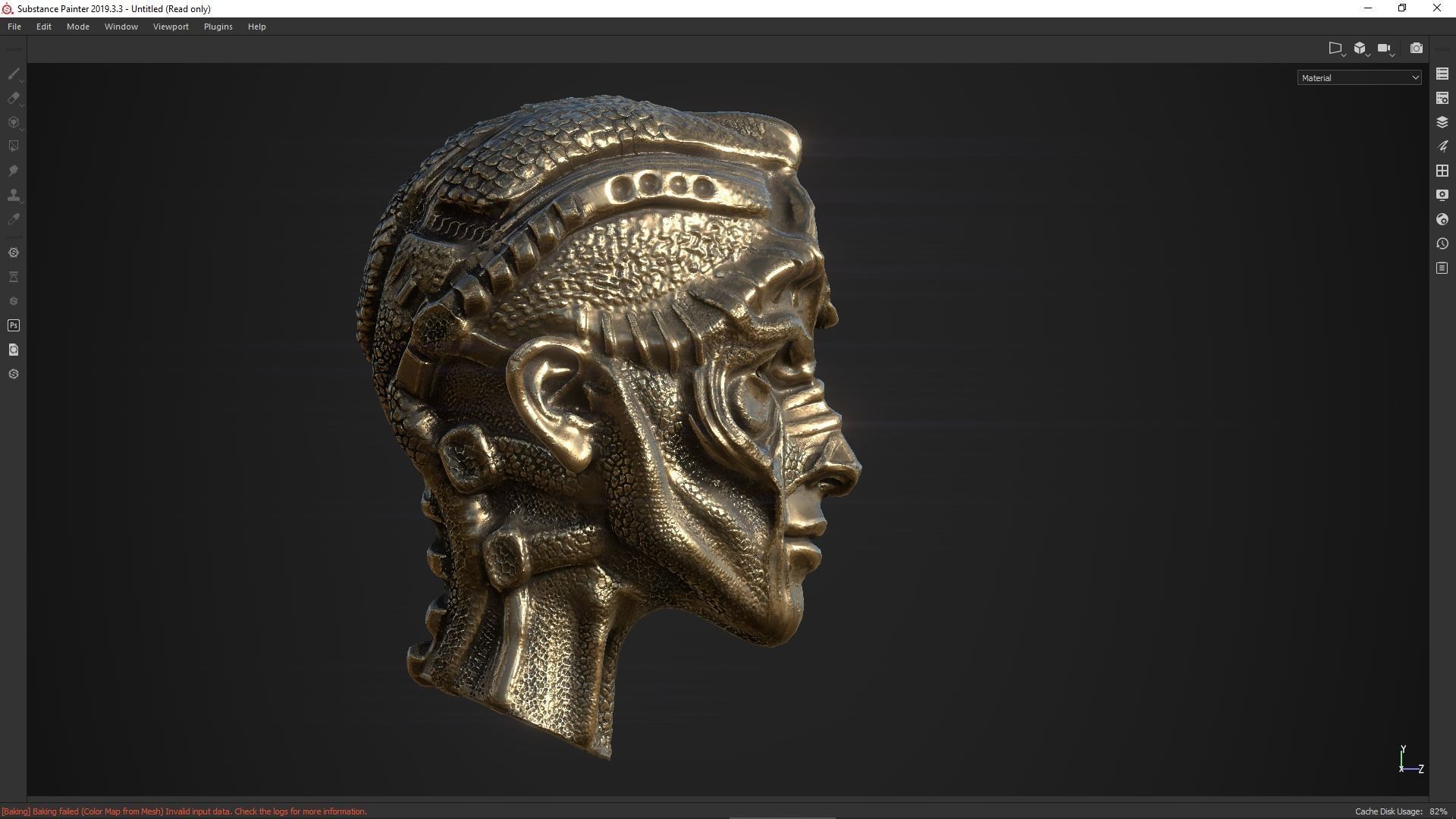 character head desing concept low poy PBR material Low-poly 3D model_7
