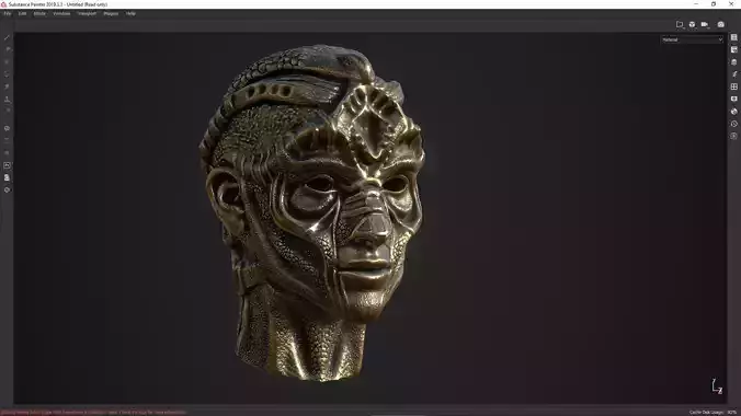 character head desing concept low poy PBR material Low-poly 3D model