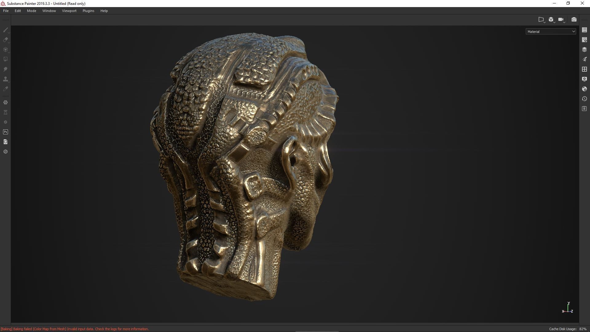 character head desing concept low poy PBR material Low-poly 3D model_13
