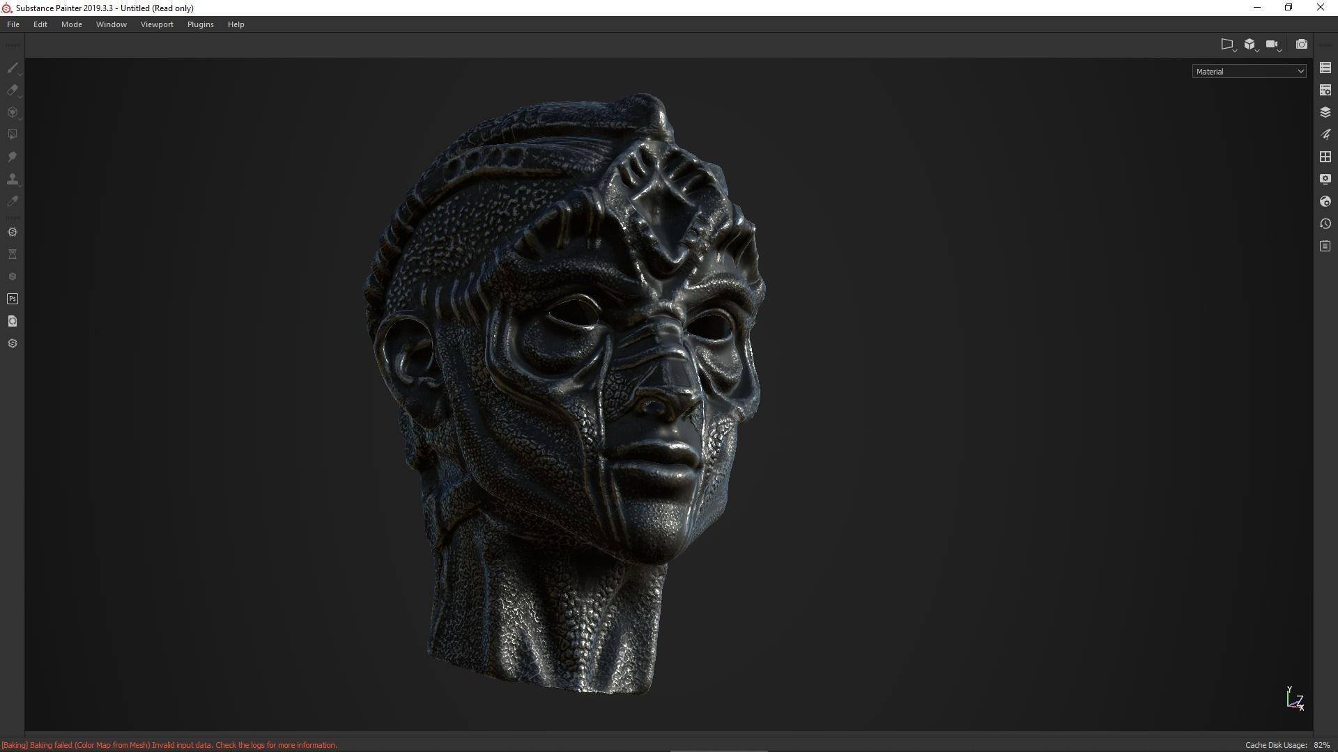 character head desing concept low poy PBR material Low-poly 3D model_30