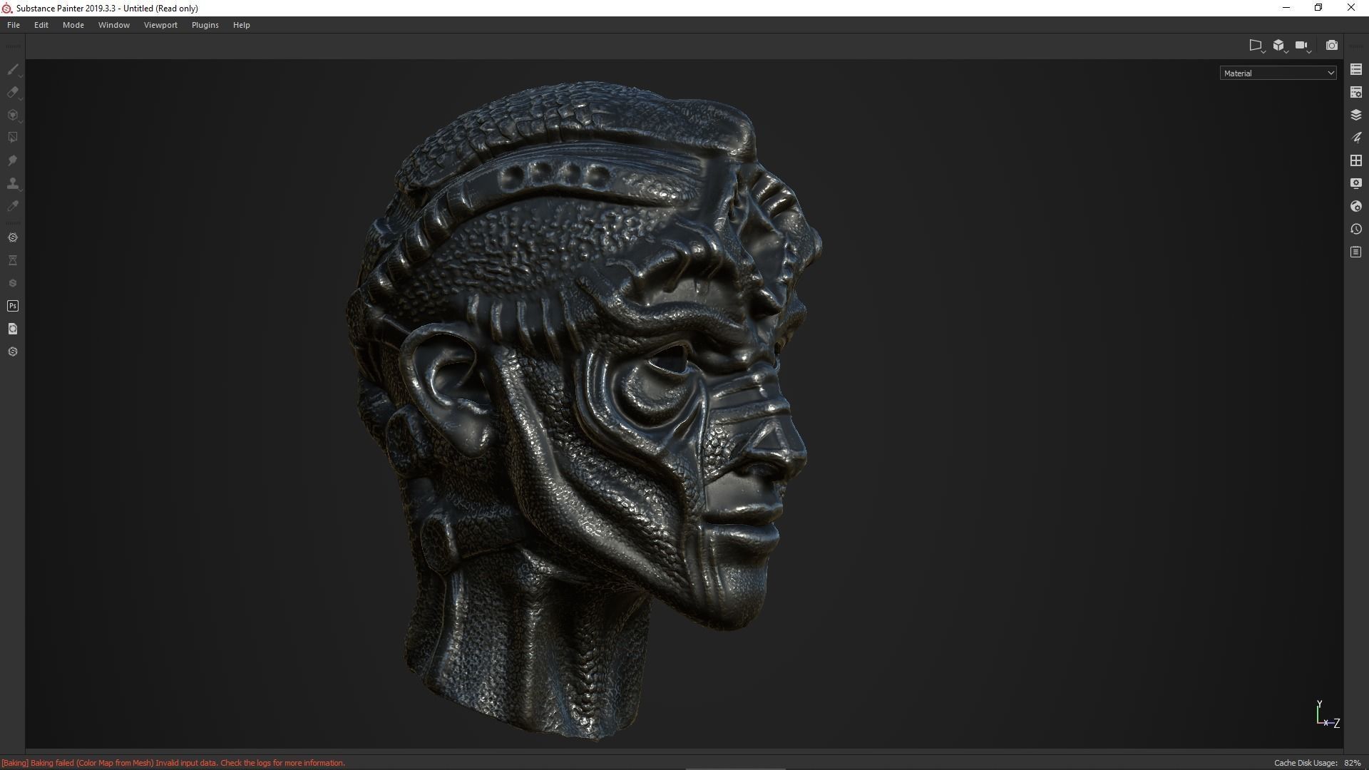 character head desing concept low poy PBR material Low-poly 3D model_19