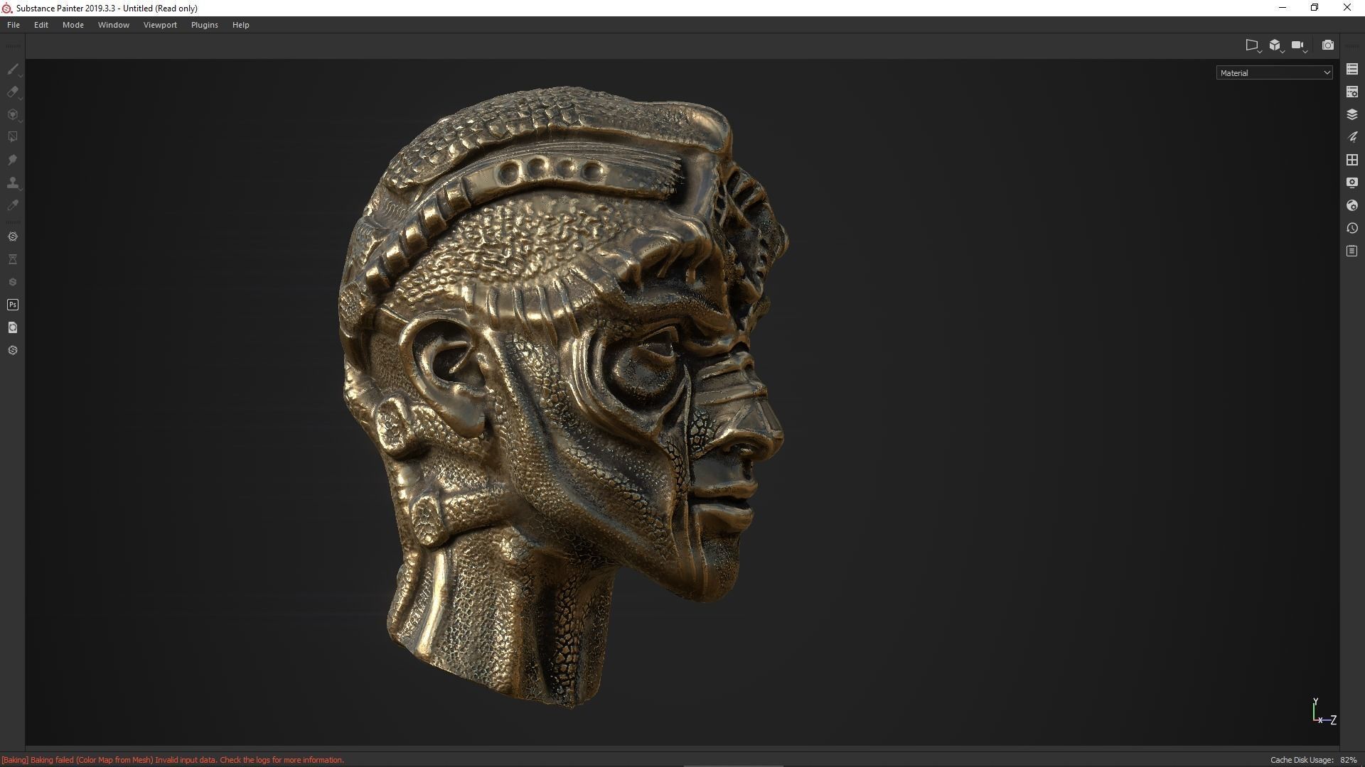 character head desing concept low poy PBR material Low-poly 3D model_11