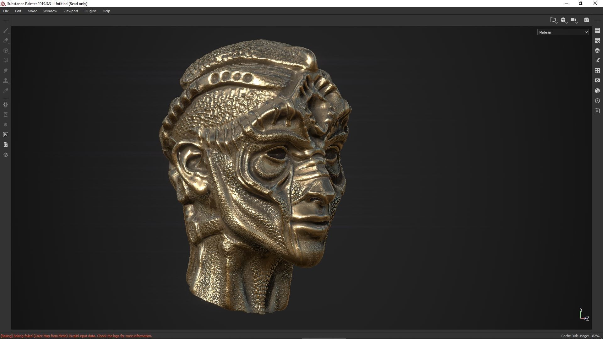 character head desing concept low poy PBR material Low-poly 3D model_10