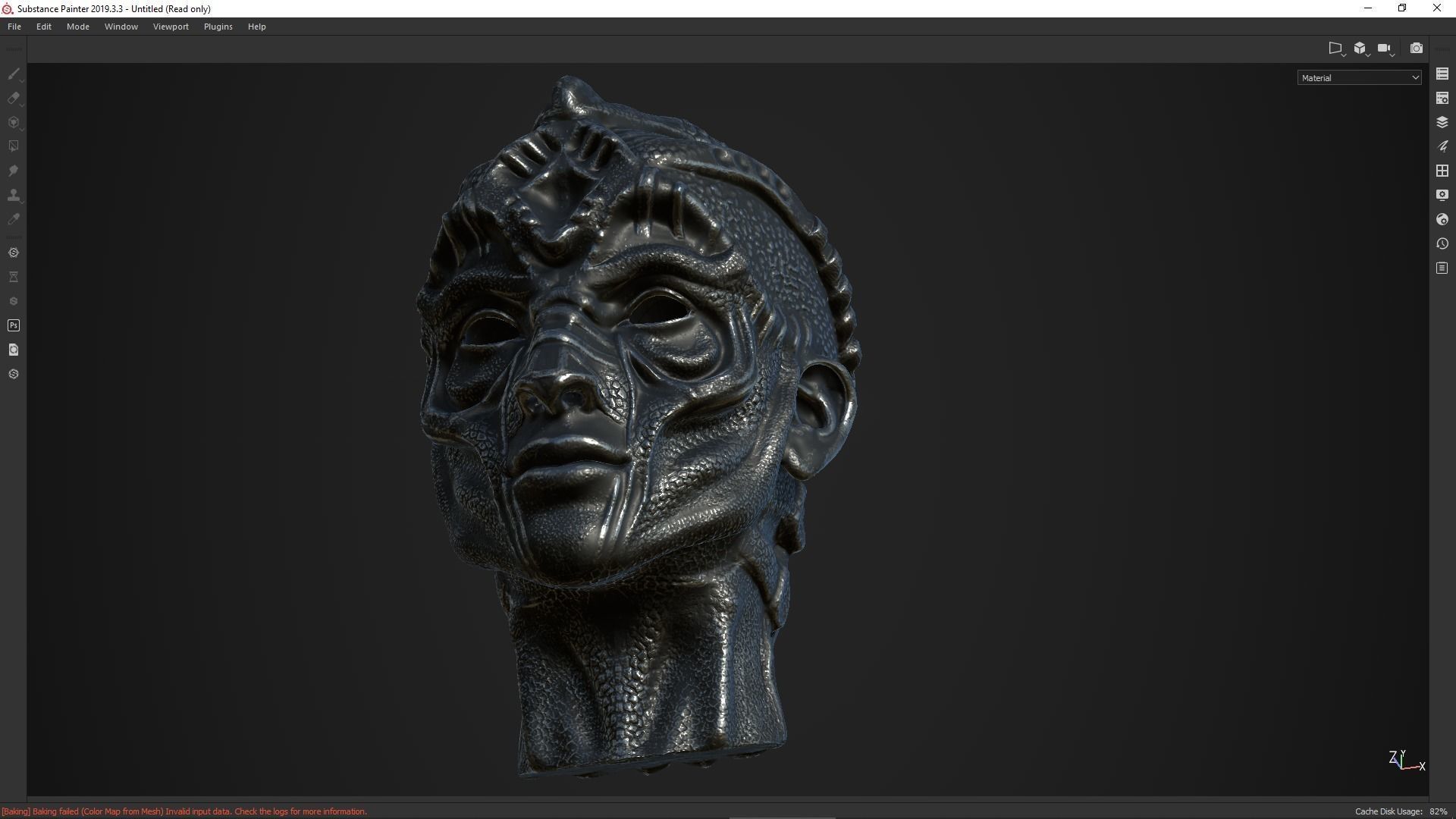 character head desing concept low poy PBR material Low-poly 3D model_29