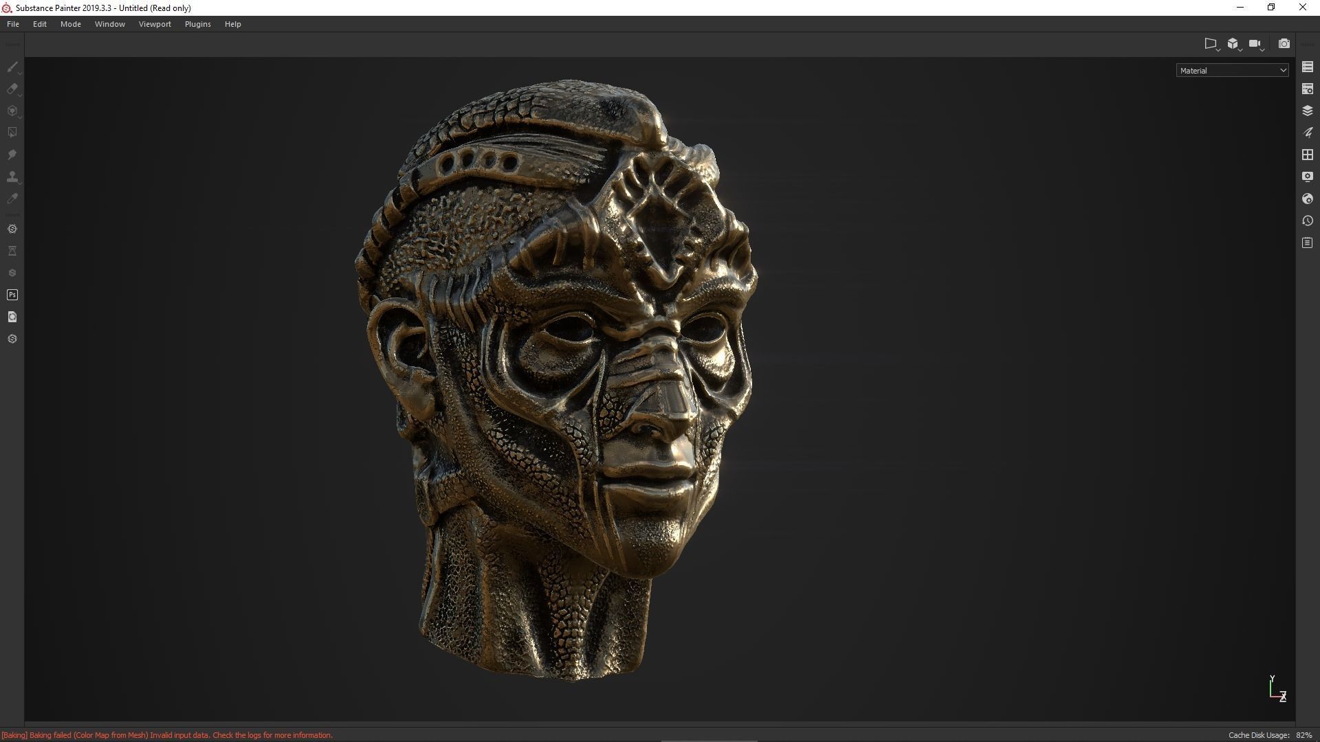 character head desing concept low poy PBR material Low-poly 3D model_4