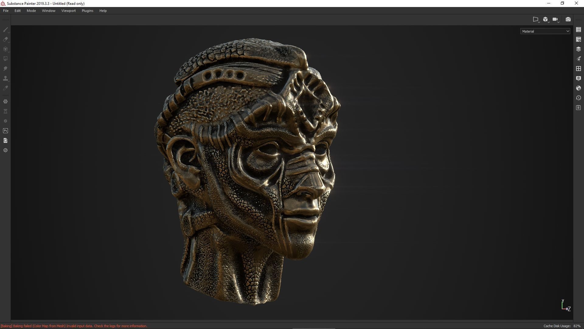 character head desing concept low poy PBR material Low-poly 3D model_9