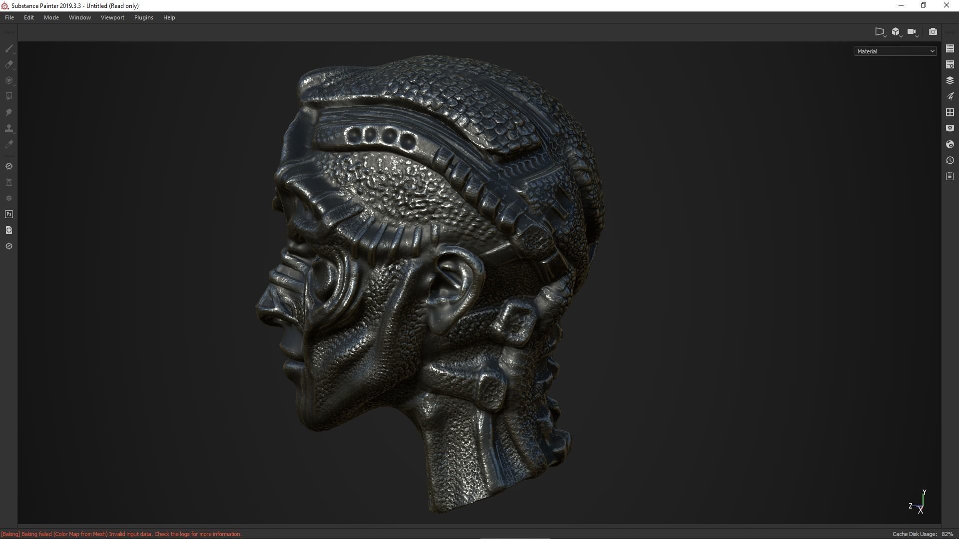 character head desing concept low poy PBR material Low-poly 3D model_27
