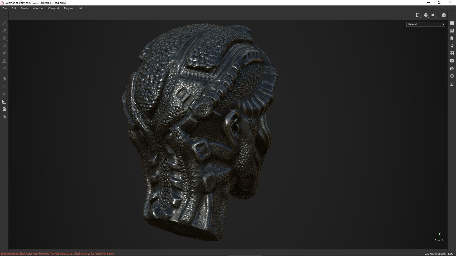 character head desing concept low poy PBR material Low-poly 3D model_23