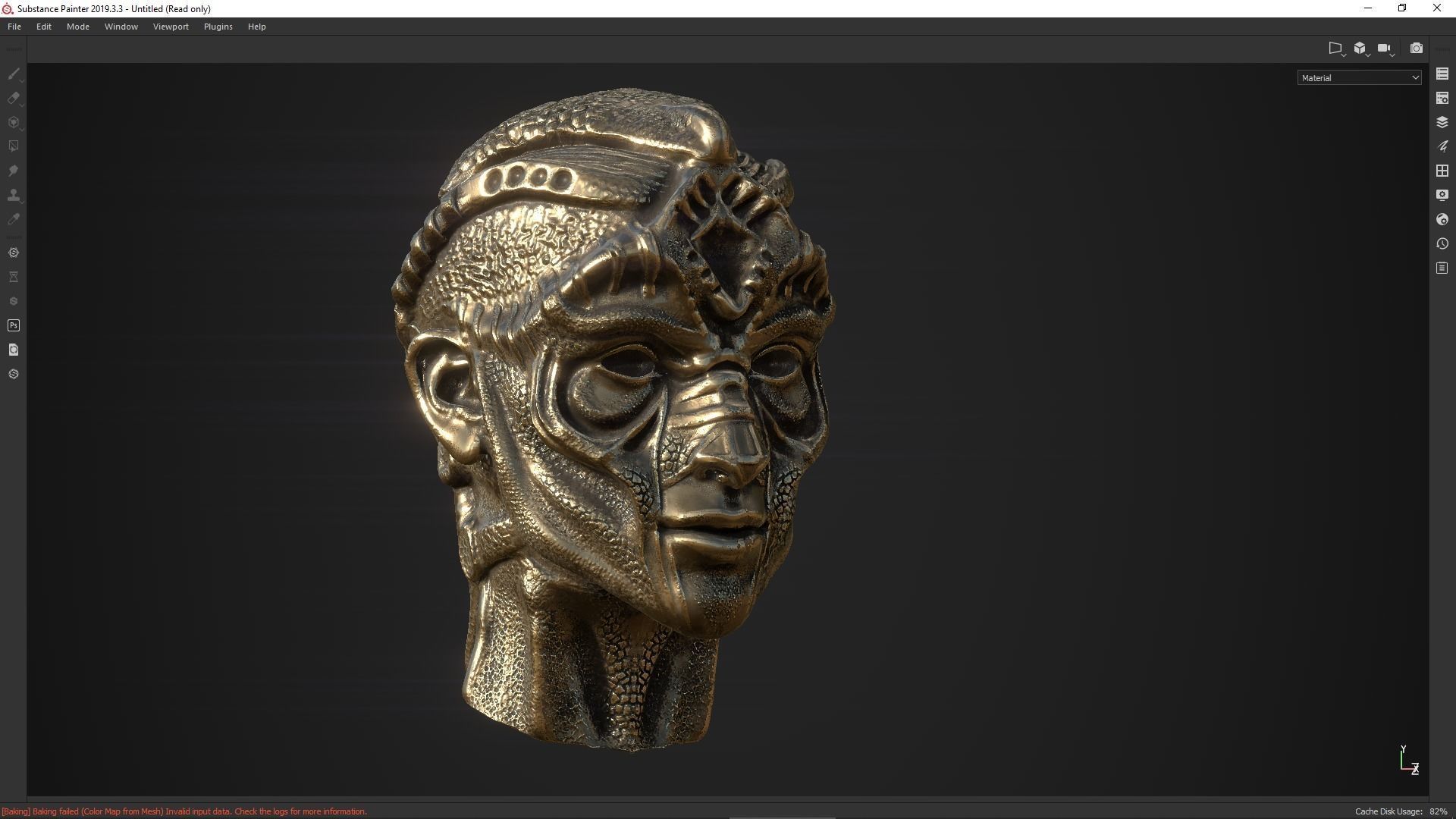 character head desing concept low poy PBR material Low-poly 3D model_1