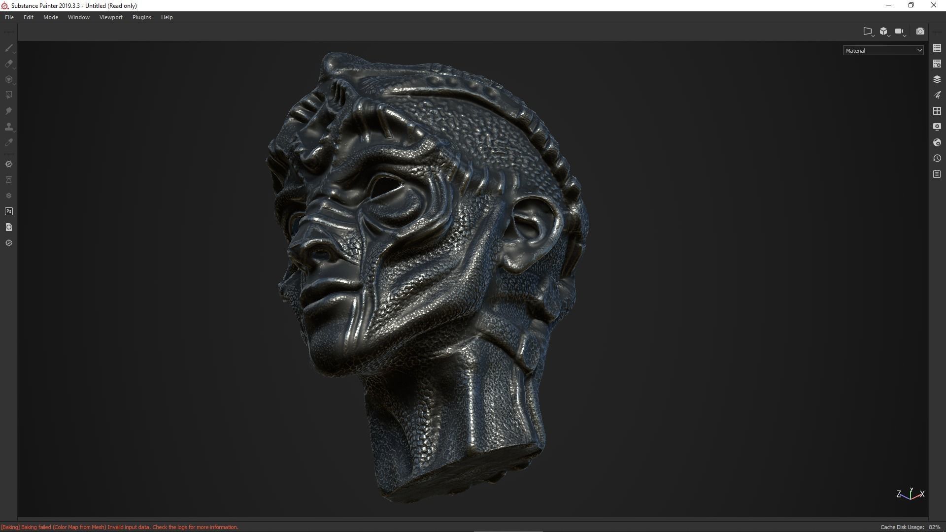 character head desing concept low poy PBR material Low-poly 3D model_28