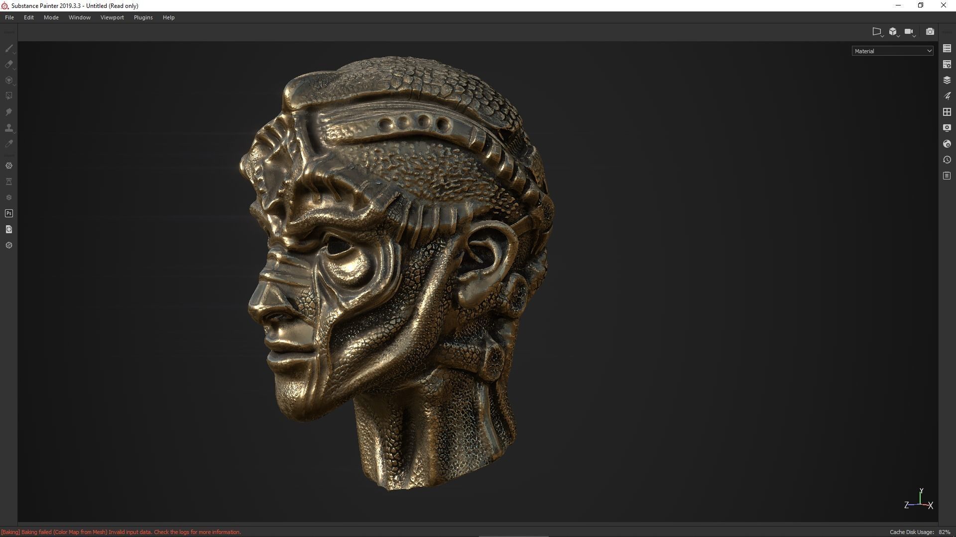 character head desing concept low poy PBR material Low-poly 3D model_18