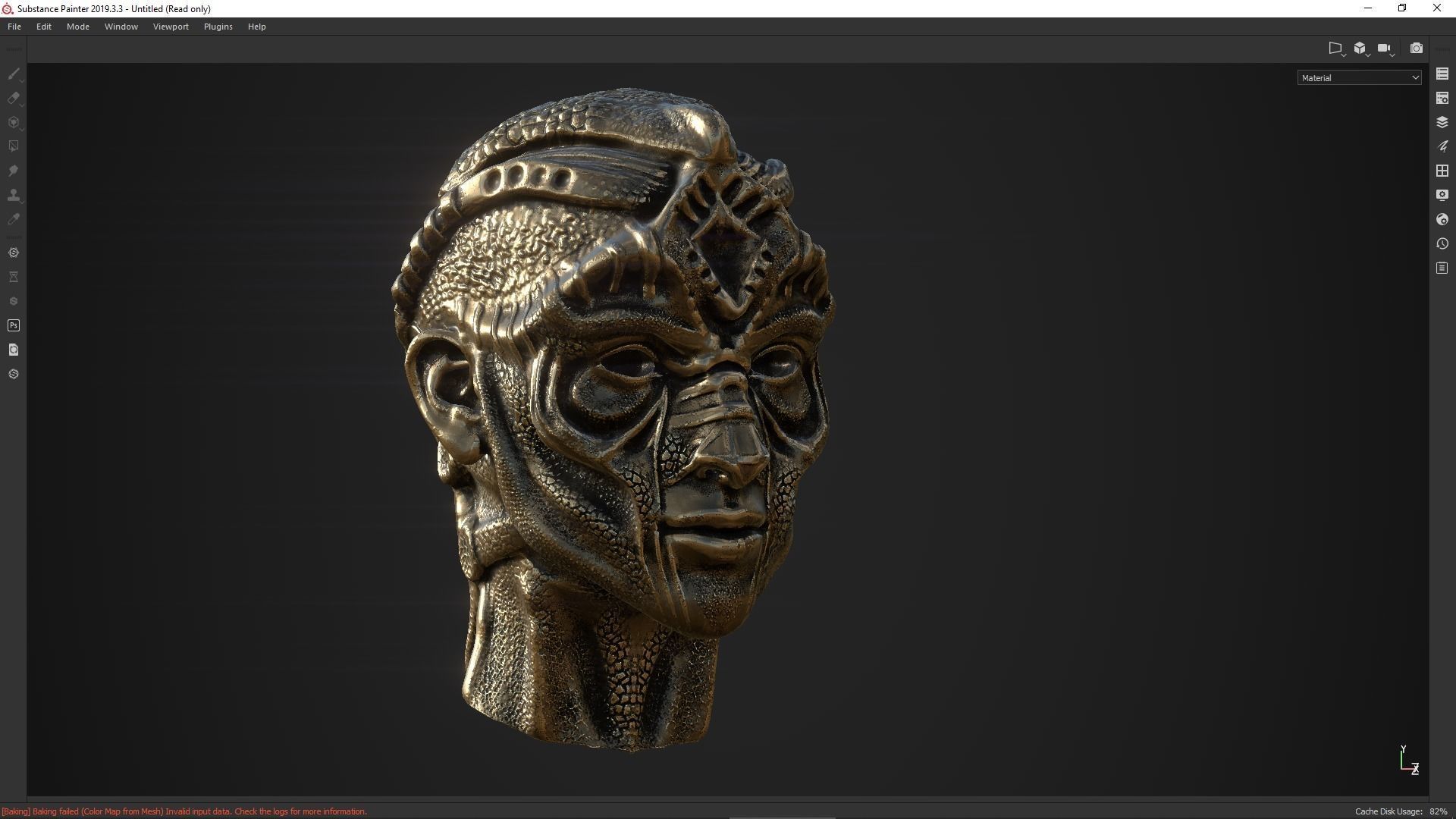 character head desing concept low poy PBR material Low-poly 3D model_3