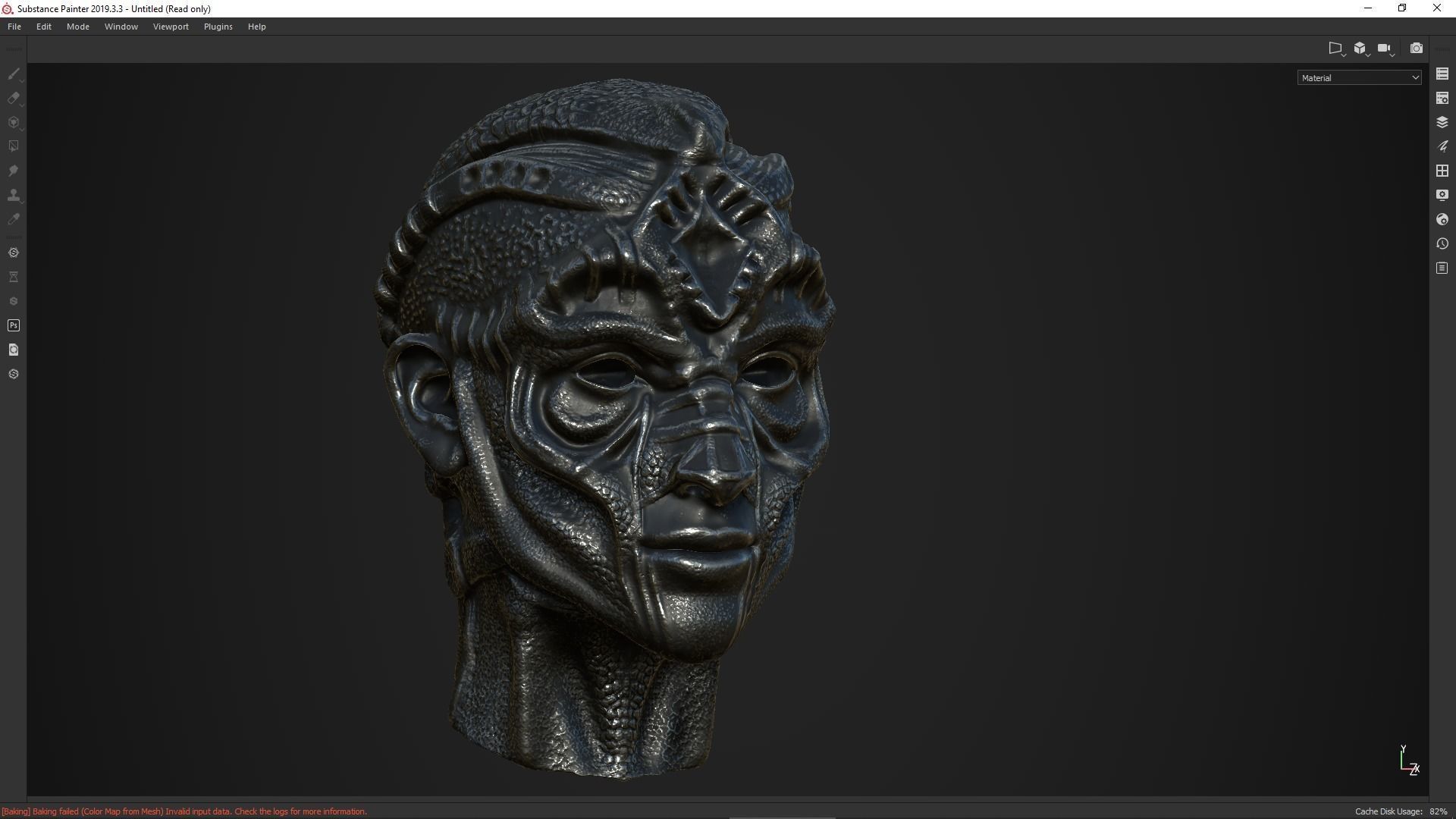 character head desing concept low poy PBR material Low-poly 3D model_20