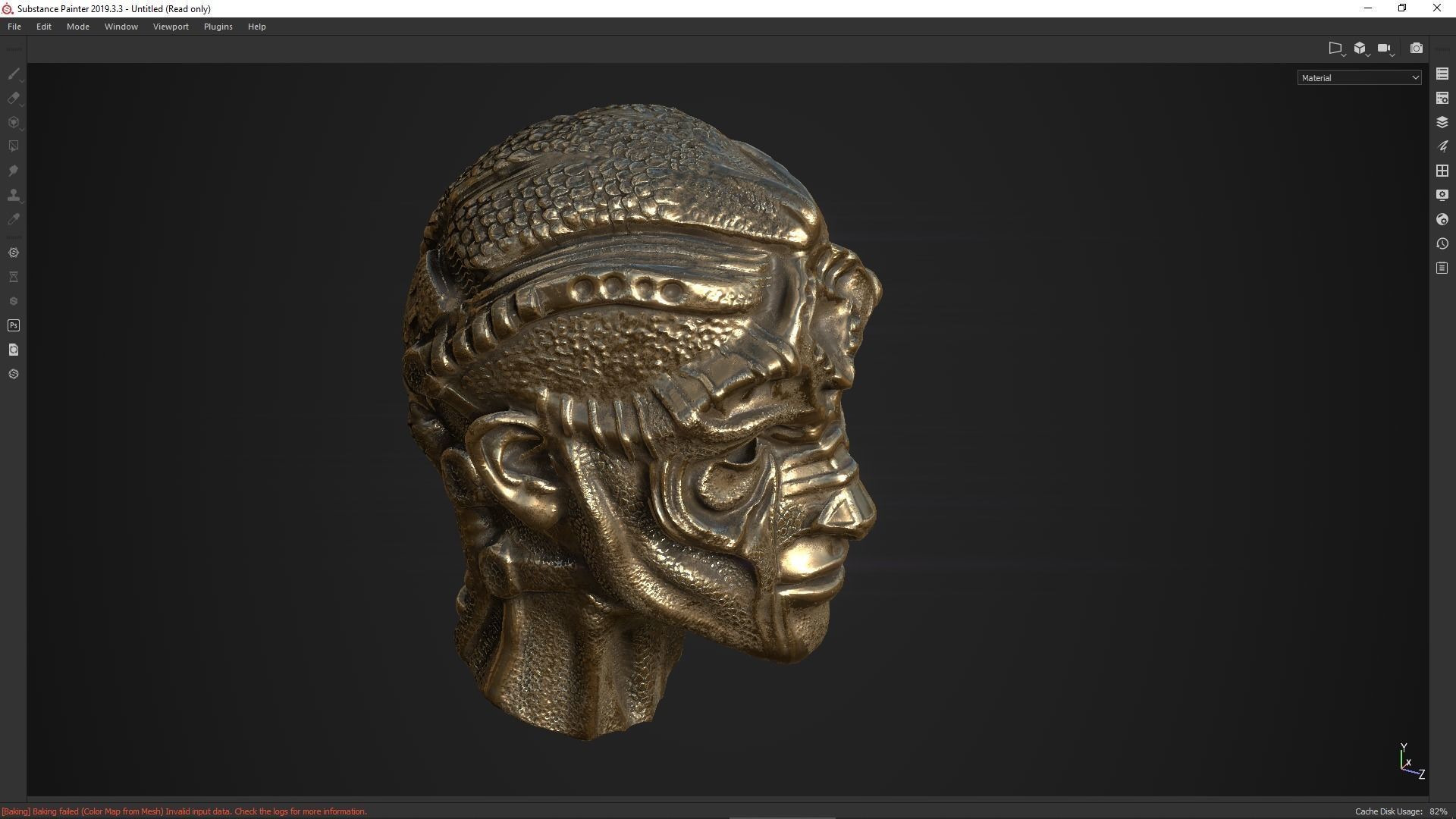 character head desing concept low poy PBR material Low-poly 3D model_6