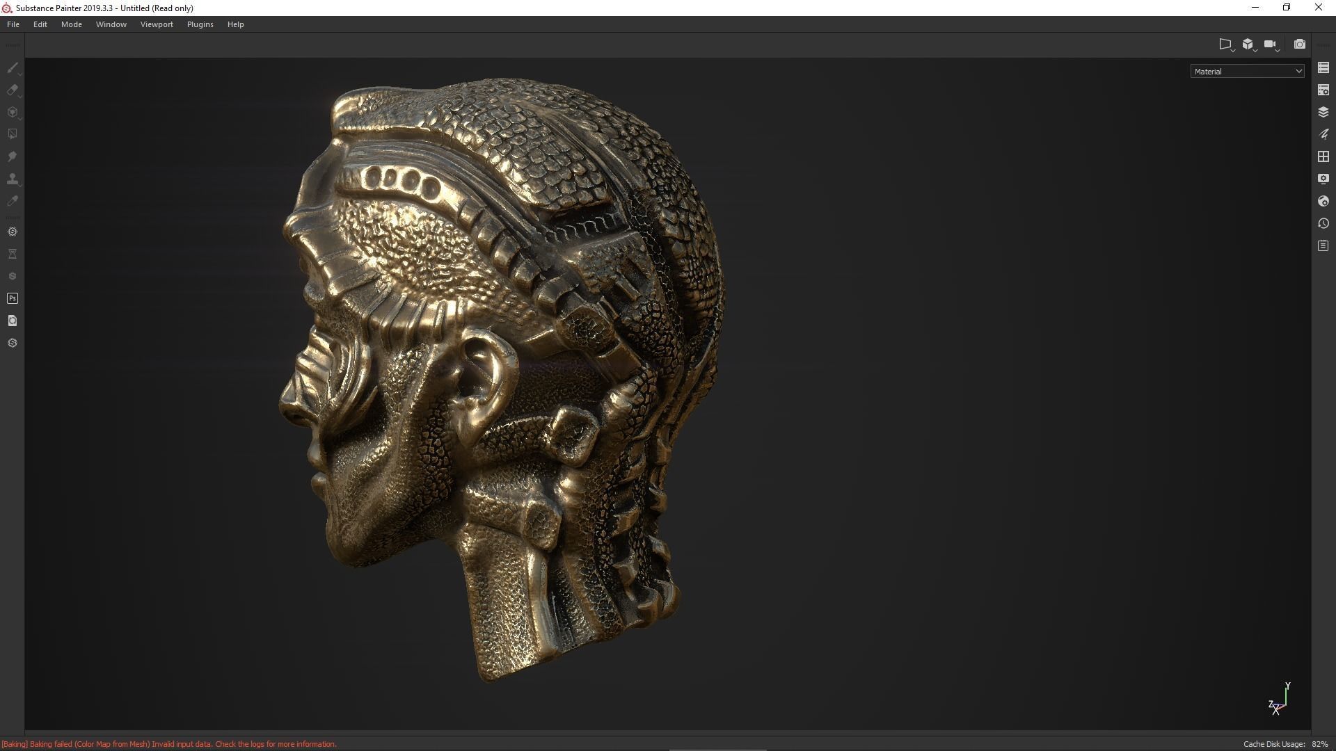 character head desing concept low poy PBR material Low-poly 3D model_17