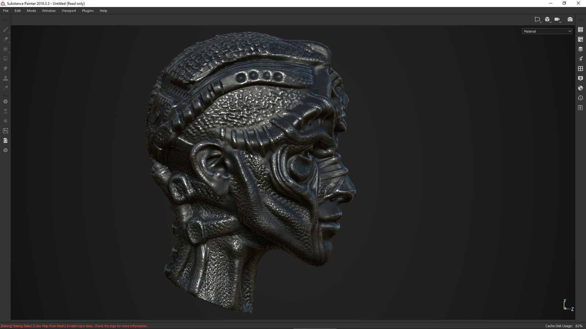 character head desing concept low poy PBR material Low-poly 3D model_21