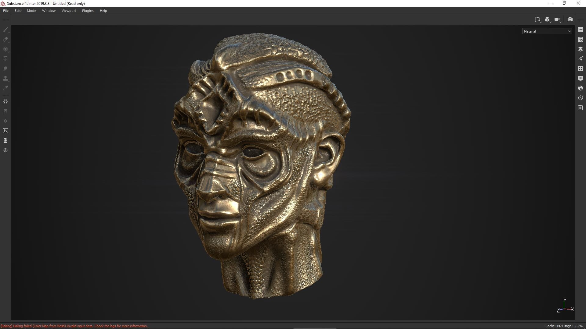 character head desing concept low poy PBR material Low-poly 3D model_16