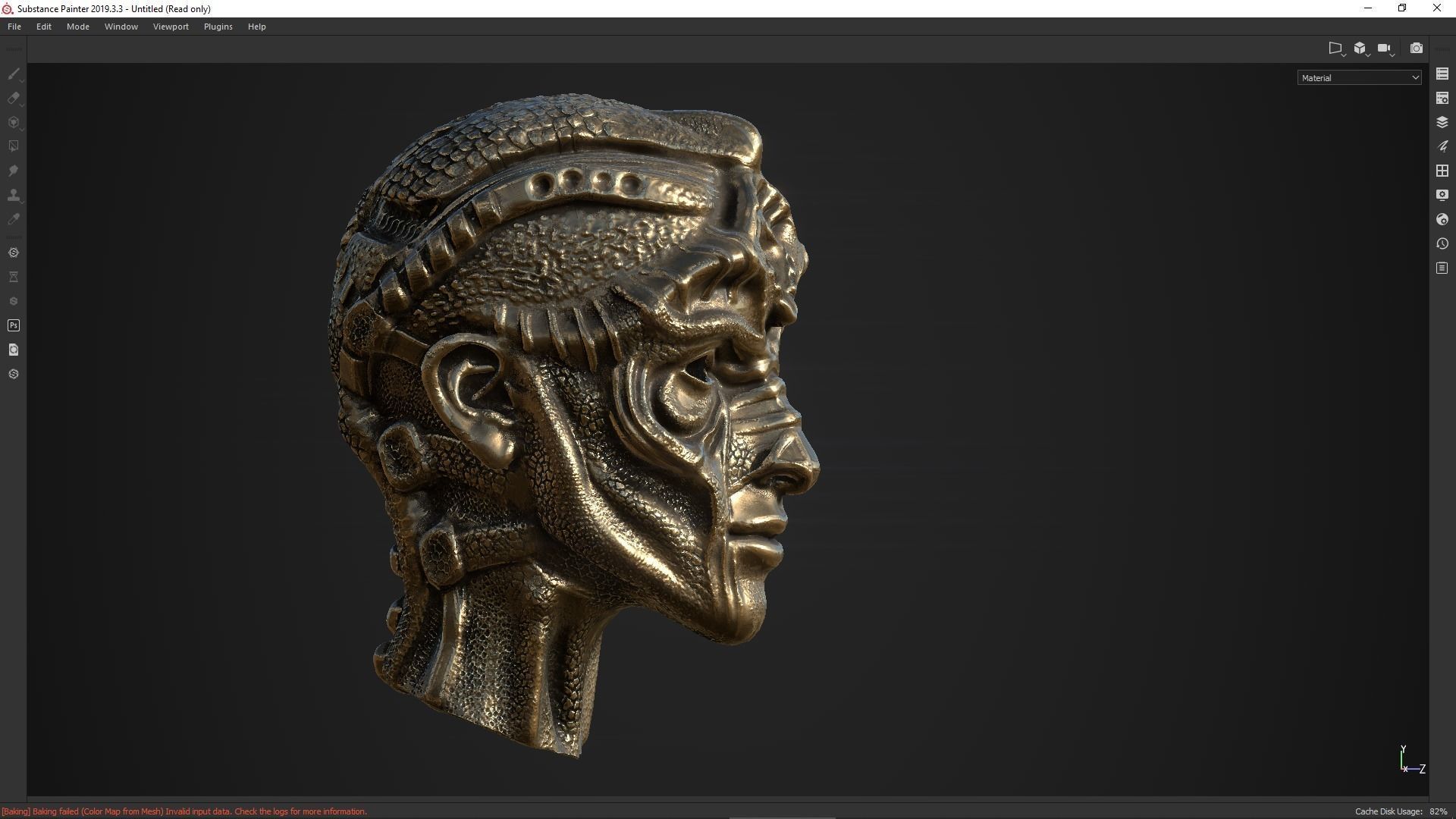 character head desing concept low poy PBR material Low-poly 3D model_5