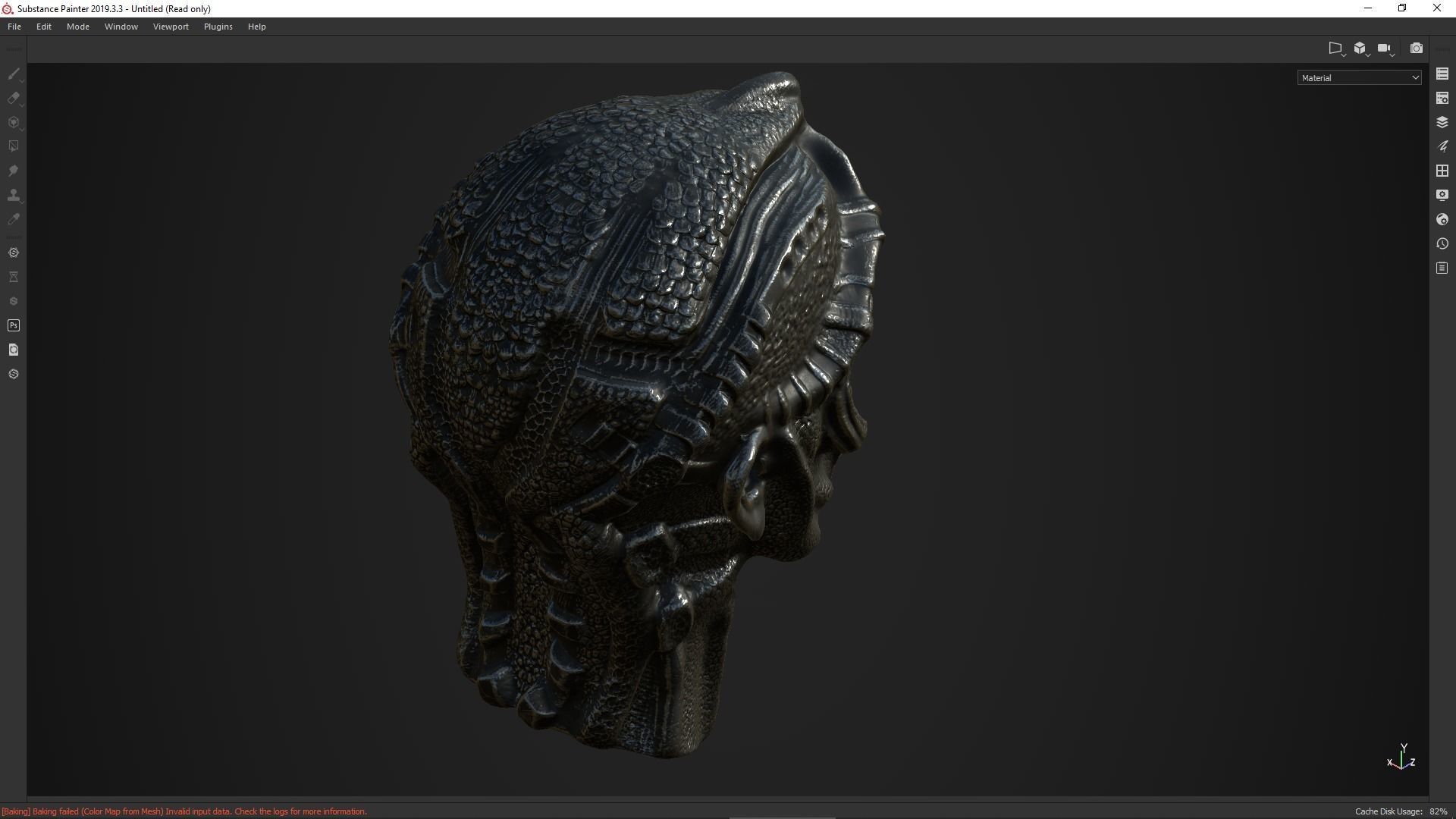 character head desing concept low poy PBR material Low-poly 3D model_25